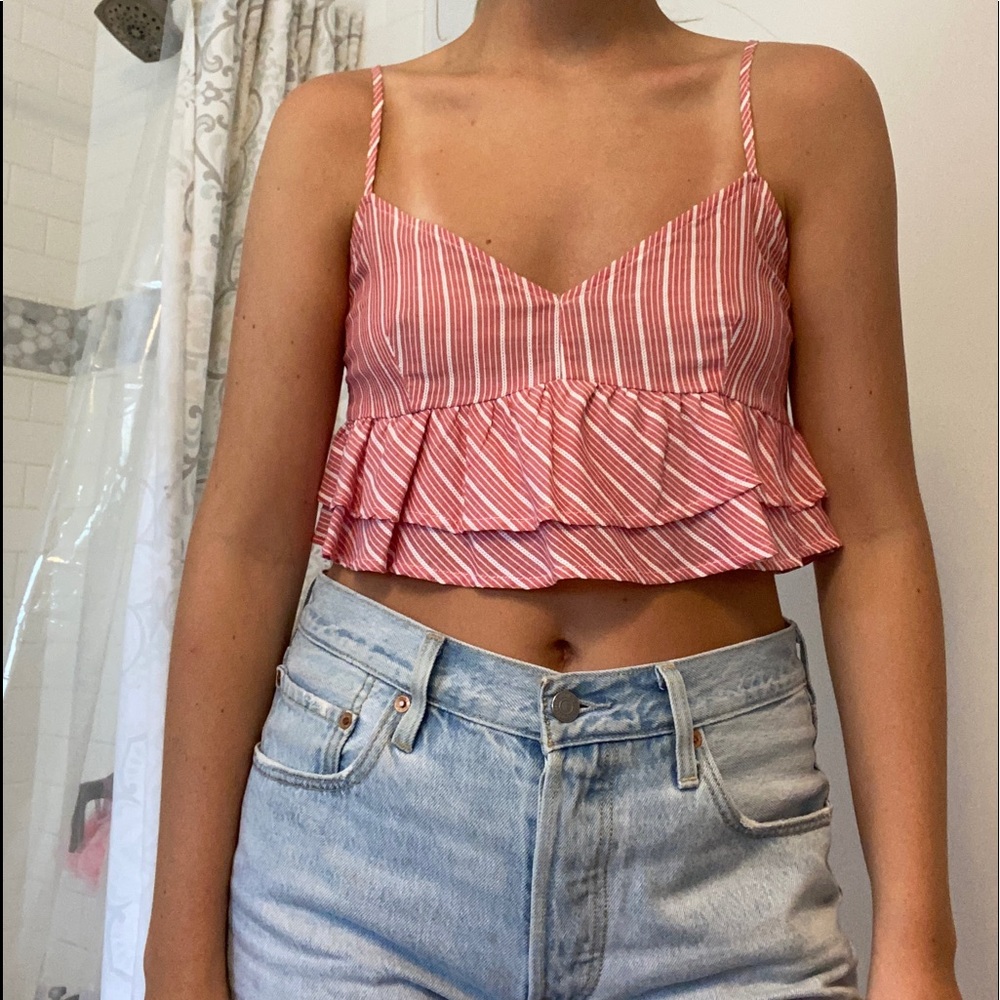 F21 ruffle tank top never worn